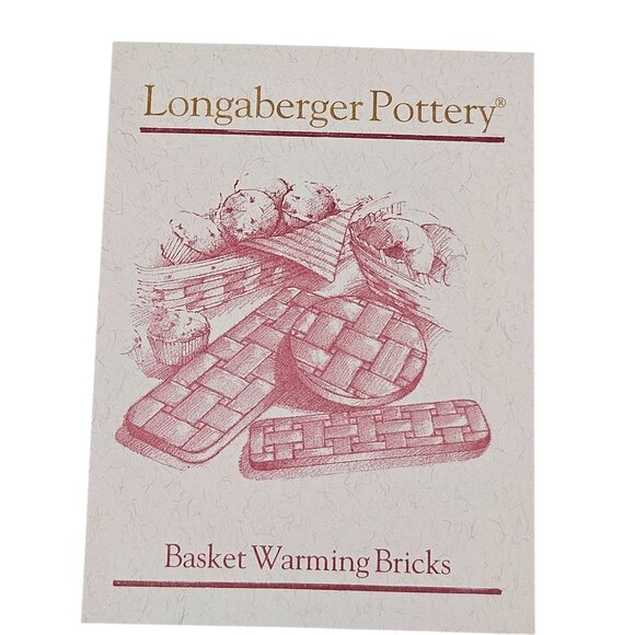 Longaberger Button Basket Warmer Brick Terracotta 30198 Weave Pattern New - Picture 10 of 10